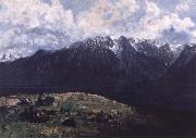 Gustave Courbet Panoramic View of the Alps Spain oil painting artist